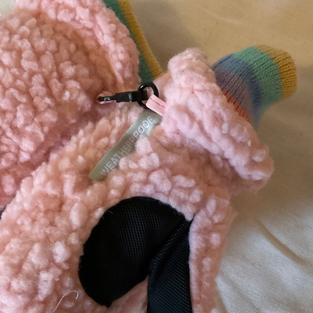 Weatherproof Pink Fleece Kids Mittens